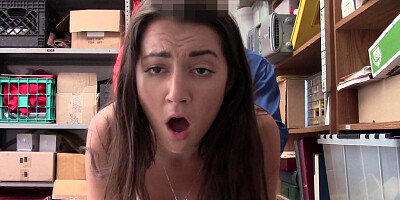 Teen thief Lily Adams was caught and fucked by a sheriff