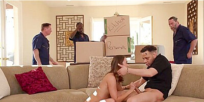 Having Wild Anal Orgy With Movers With Dorian Del Isla, John Strong And Christy Love