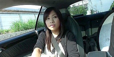 Cute Asian Brunette teen 18+ Fingered After Blowing In The Car