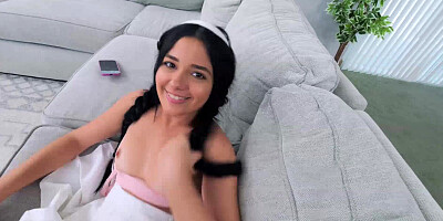 Stepbros cock makes stepsister go wild