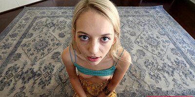 Perverted teen stepsister sets me a trap