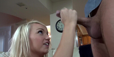 Carmen Callaway gets her shaved pussy drilled after giving head