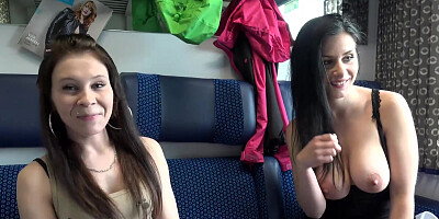 Amateur sex on the train