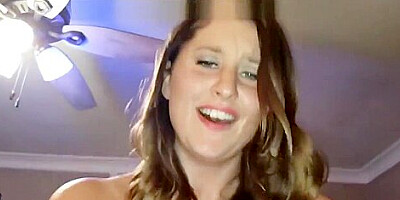 Busty Brunette MILF with Big Natural Hangers Fucking