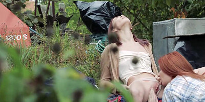 Crimson haired chick is about to get her vulva ate until she begins groaning from elation
