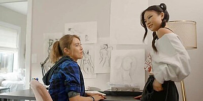 Lulu Chu And Electra Rayne In Caught Masturbating And Helps Her Out