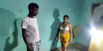 Husband and wife full night enjoy