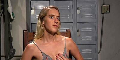 Beautiful bodied blonde rough fucked in bondage