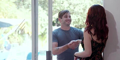 Red-haired MILF cheats on husband with a new pool boy