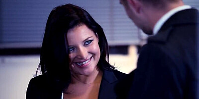 Businesswoman is getting anally fucked on the office desk