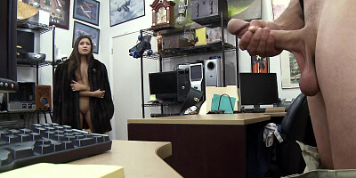 Petite girl fucked in the pawn shop owner's office