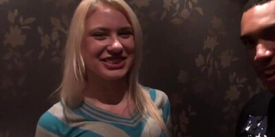 Blonde girl sex adventure in a cafe scene 2