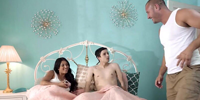 Submissive lad watching as his wife gets banged in front of him