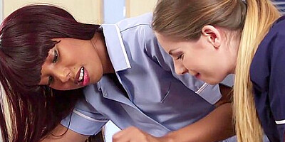 British Nurse Femdoms Sharing Subs Cock