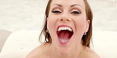 Featuring Tina Kays Mouthful Of Cum Action