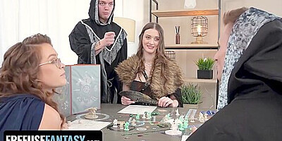 Katie Kush, Olivia Madison And Joshua Lewis In Submissive Teen In Costume Gets Pounded In Front Of Her Friends