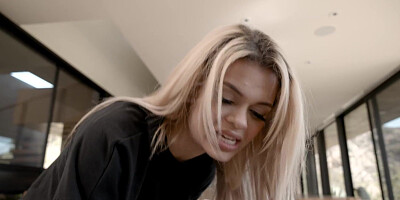 Stuck Latina teen fucked while stuck