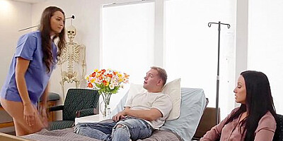 Jennifer White And Bella Rolland In Stepmom Watches Her Stepson Anal A Nurse