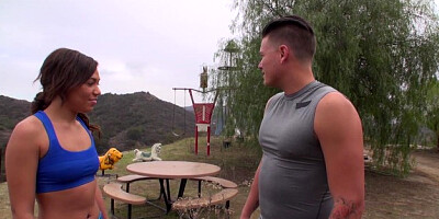 Cute Chick Helps Stranger Stretch His Big Dick