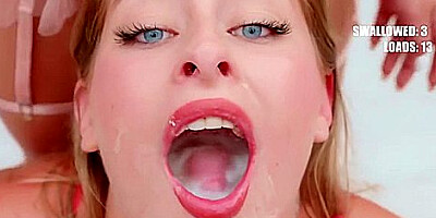 Beautiful Girl Received A Mouth Full Of Fresh Sperm
