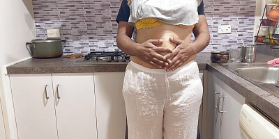 Big Booty Desi Woman Pleasured by Friend',s Husband in Kitchen - Loud Kissing and Moaning