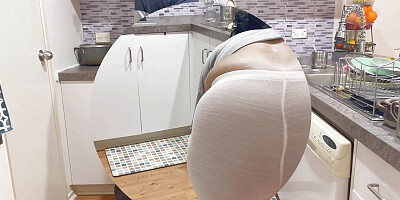 Big Booty Desi Woman Pleasured by Friend',s Husband in Kitchen - Loud Kissing and Moaning