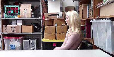 Petite blonde slut, Riley Star is trying to fuck her way out of a huge trouble