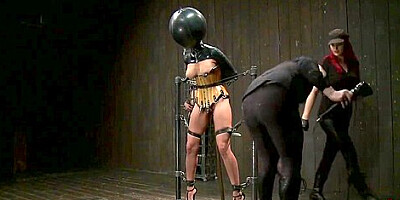 Bound In Metal Lesbian Rough Whipped With Beretta James And Mz Berlin