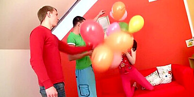 Shy Angela birthday orgy