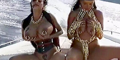 Two busty pierced sluts having fun