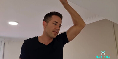 Air technician leaves my bum with a bunch of spunk - Mariana Martix and Alberto Blanco - Europe Trip two