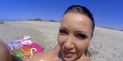Penetrating at the naked beach