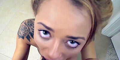 Holly Hendrix touching herself in the shower