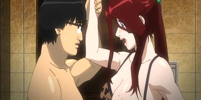 Bigboobs Japanese anime mom fucking bigcock in the restroom