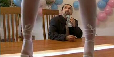 Light-Haired european bride gets munched and donk pounded