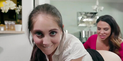 MILF lesbian is teaching her younger counterpart a few tricks