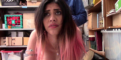 Horny starlet Angel Del Rey punished for stealing by LP officer