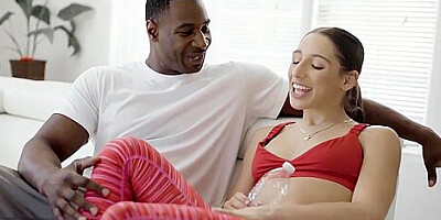 Horny big ass teen 18+ likes big black dick and she took it