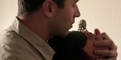 Submissive Asian girl gets tied up and fucked hard in bed