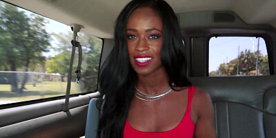 Black babe is riding dick like crazy