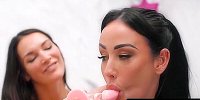 Naturally Stacked Gets Anal Milk Enema From Petite Brunette Ka