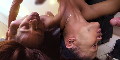 Black teen enjoyed rough deepthroat