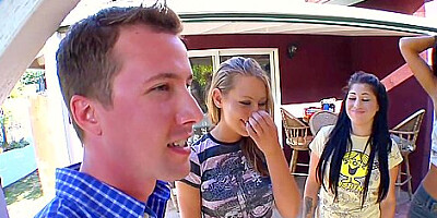 Around the Neighborhood with Three Horny Chicks