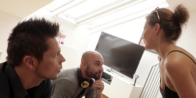 European slut Tina Kay takes two cocks at the same time