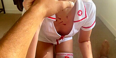 Epic Close Up Blow Job Massive Cumshot In Mouth Of Horny Zombie Nurse