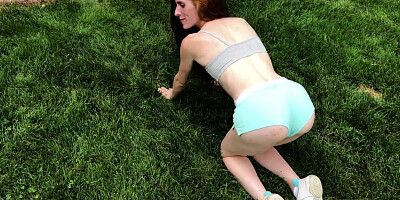 freckledRED Frigs Her Humid Vag In Public For The Yoga Instructor