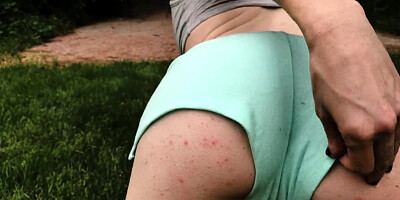 freckledRED Frigs Her Humid Vag In Public For The Yoga Instructor