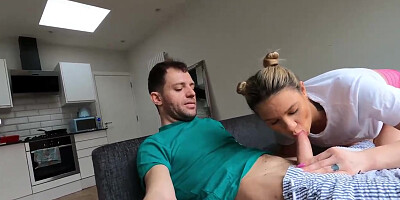 Ella Bolt is deepthroating her finest acquaintance's lollipop in the living bedroom and hoping a facial cumshot popshot