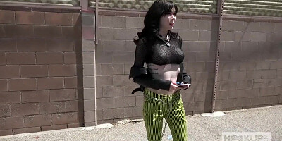 Skinny pale Leda Elizabeth gets banged hard by Hookup Hotshot