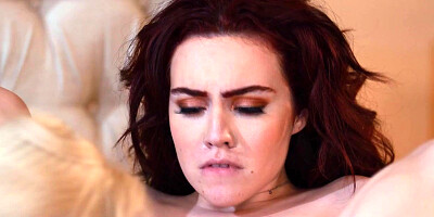 Christie gets aroused from Freya's masturbation